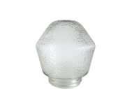 Klosz lampy przezroczysty, chropowata faktura, oryginalny PRL 15cm