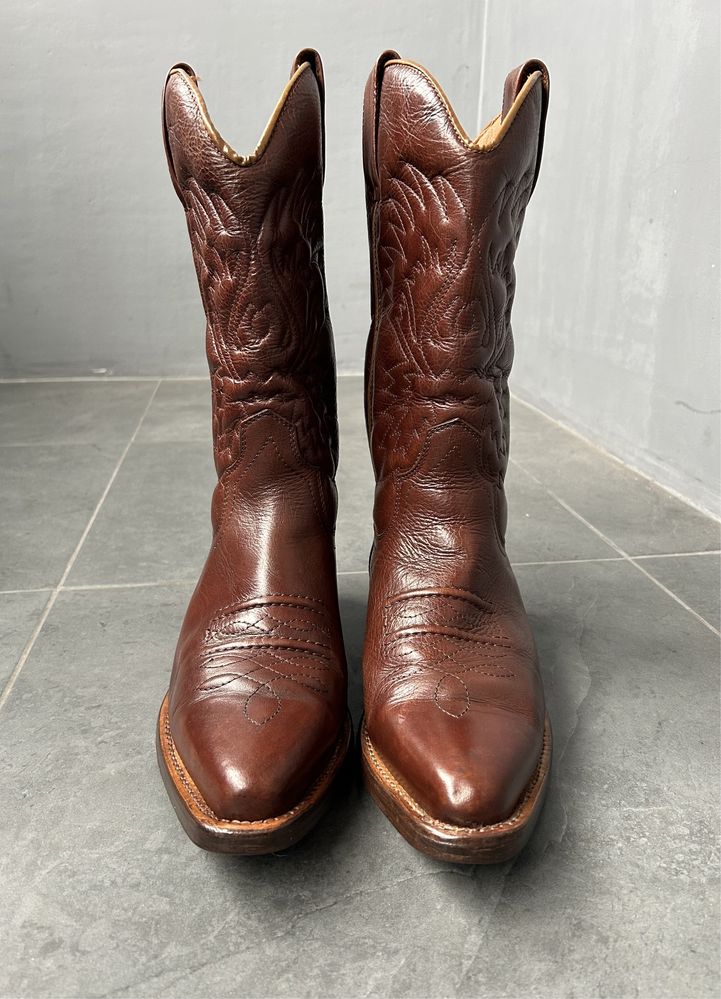 Вінтажні ковбойські черевики Wrangler 44 шкіряні чоботи козаки