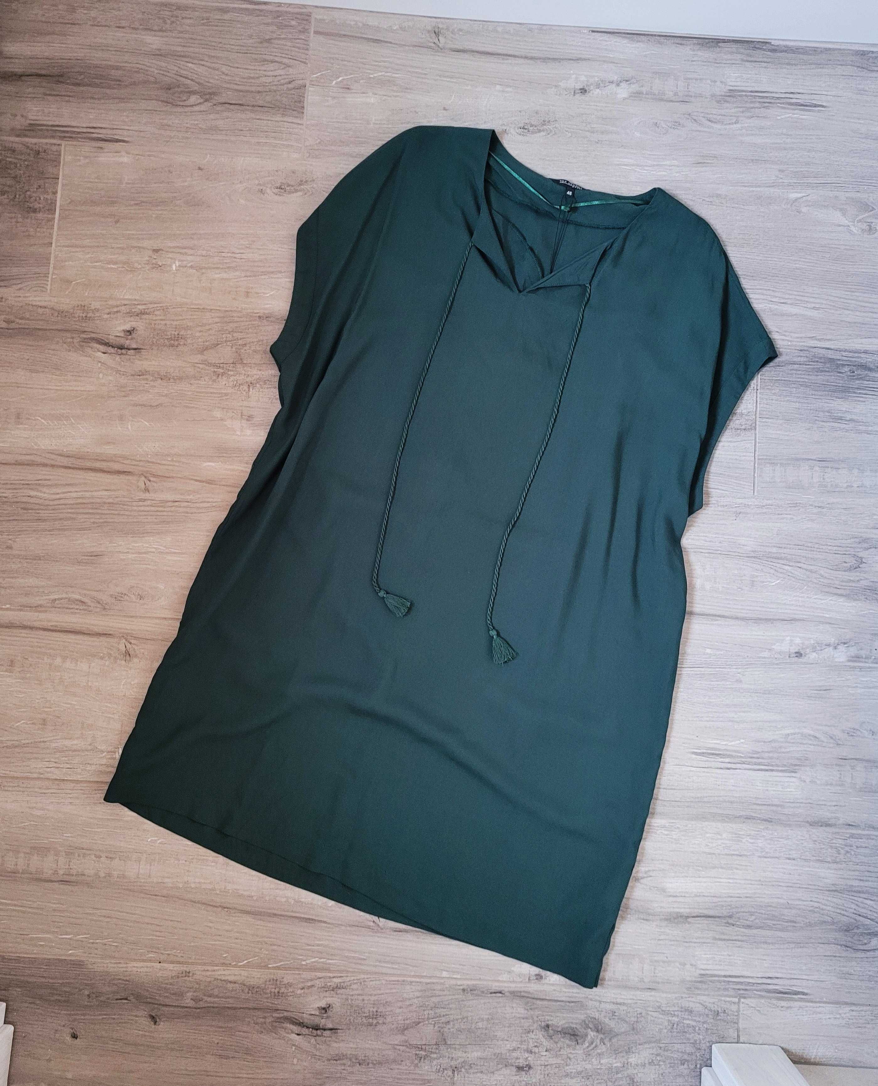 Zestaw bluzek koszul eleganckie wiskoza kwiaty boho L