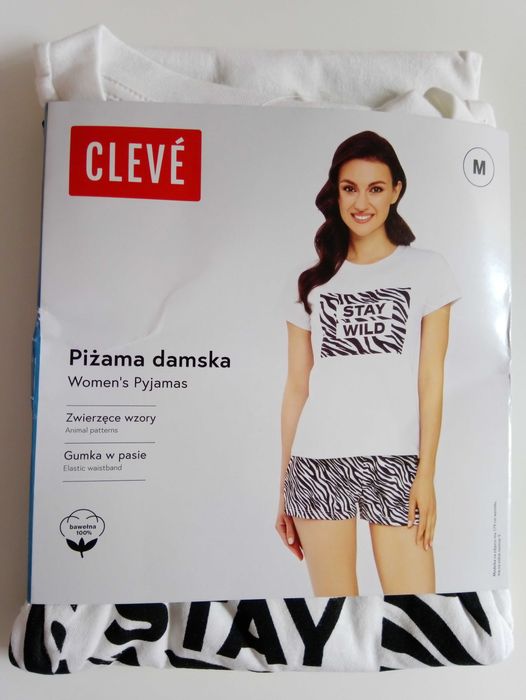 Dwuczęściowa bawełniana piżama damska Cleve roz. M