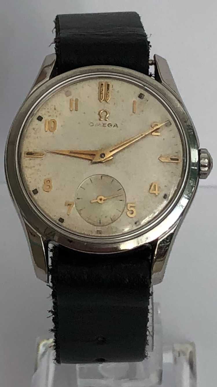 Omega retro, zegarek nakręcany z małą sekundą, niesamowity