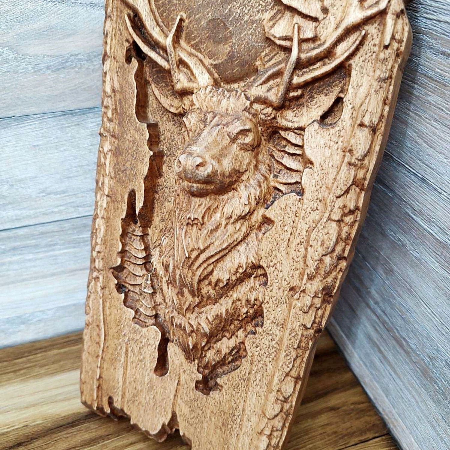 Ikona JELEŃ na prezent dla myśliwego 30cm olej