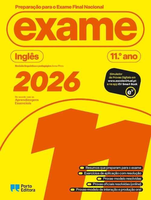 NOVO: Livro Preparação para o Exame Nacional de Inglês 2026 - 11.º ano