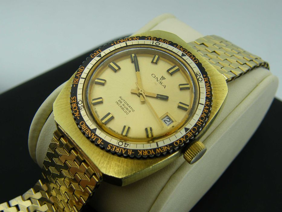 Onsa GMT Automatic w Złoconej Kopercie