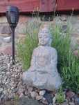 Figurka Budda Siedzący do domu ogrodu na Prezent 28cm Zewnątrz/Wewn