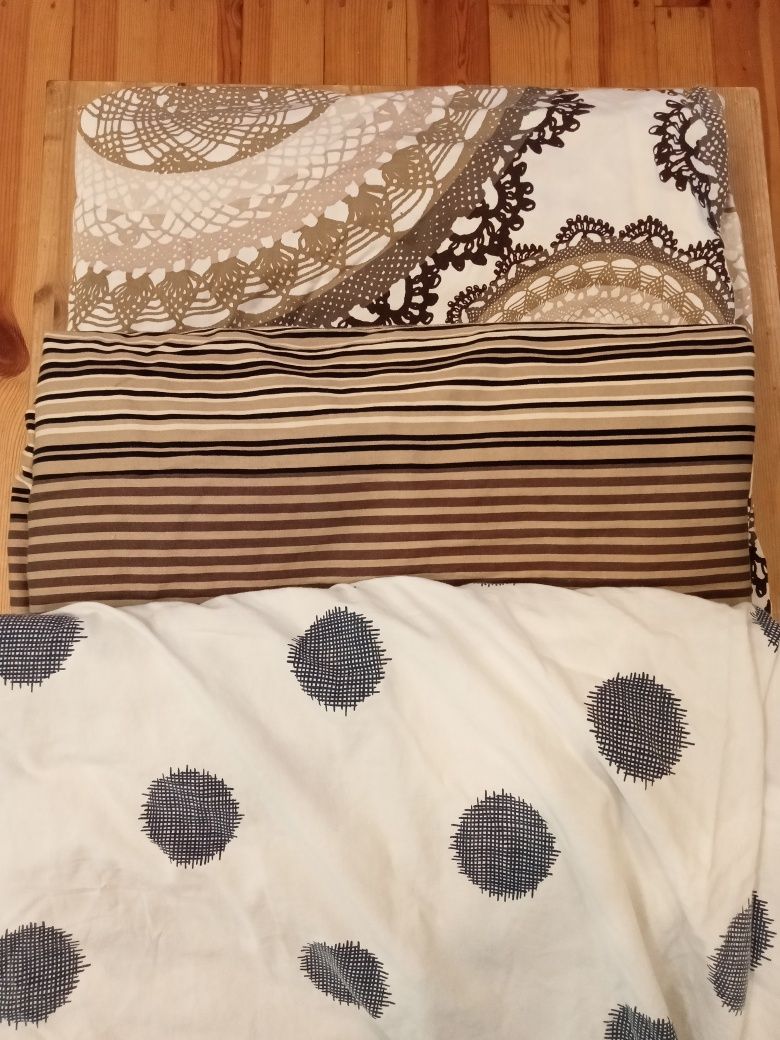 Trzy komplety bawełnianej pościeli 200x200 Ikea