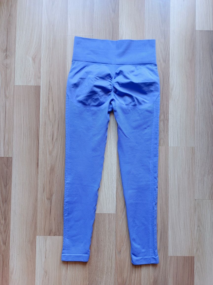 Legginsy bezszwowe nowe fioletowe M push up