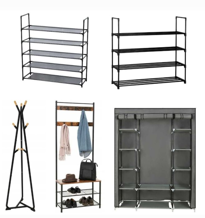 Полиця вішалка стійка шафа підставка для взуття одягу підлогова лофт