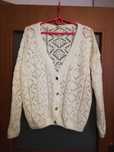 Sweter damski ażurowy ecru