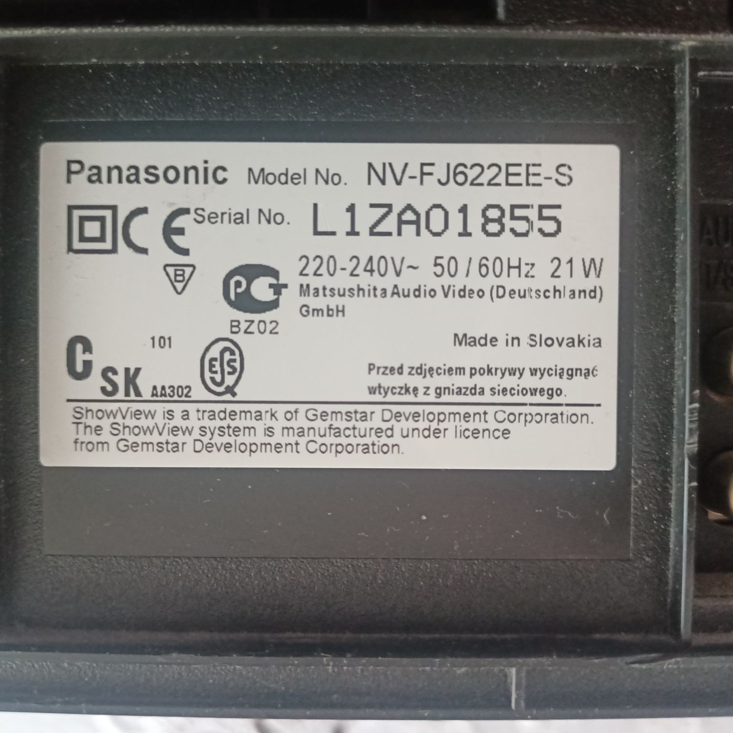 Magnetowid Panasonic