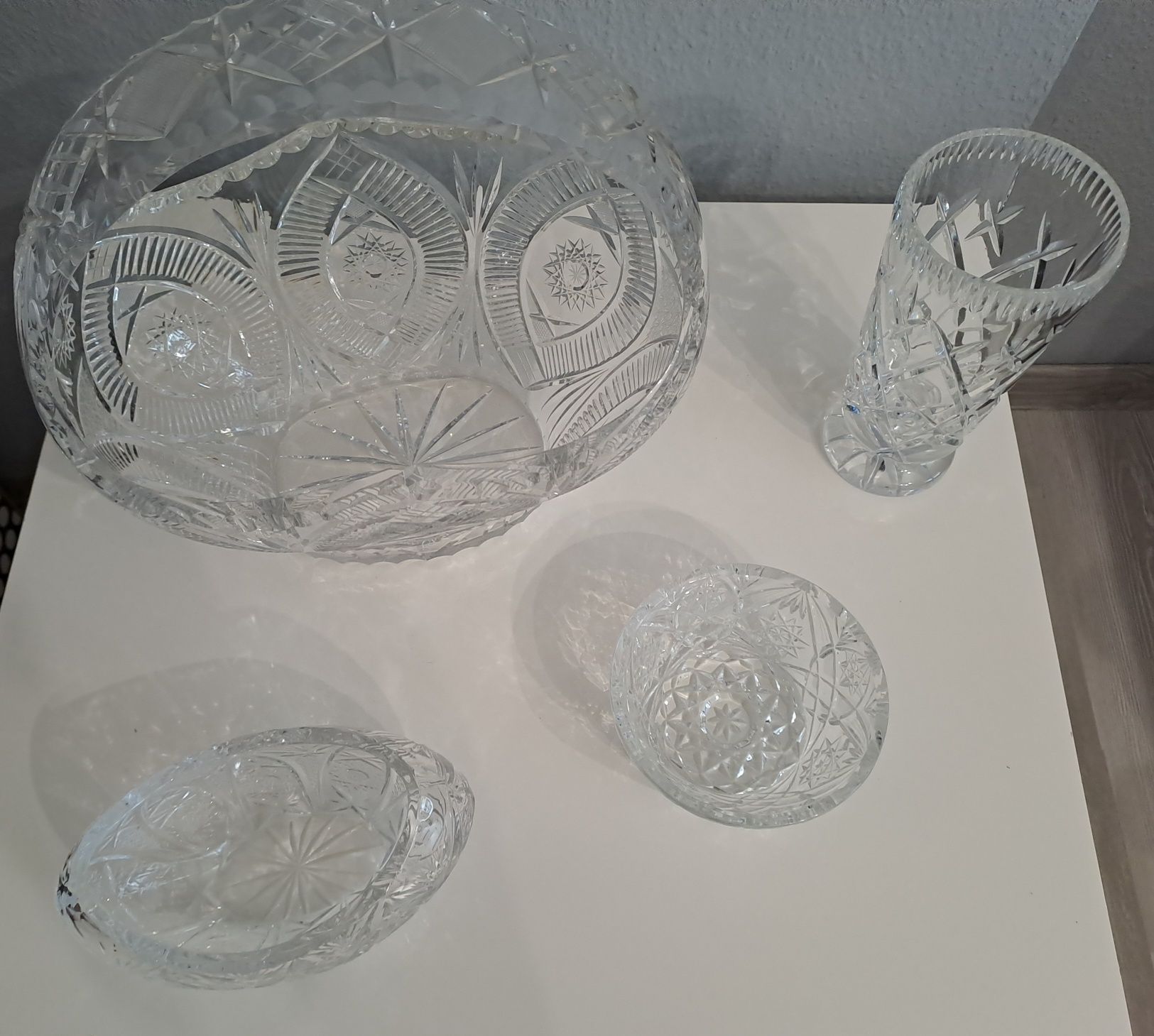 Zestaw kryształów - wazonów