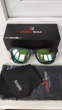 Солнцезащитные очки LORETO ROSA, поляризационные, Matt Black - Orange
