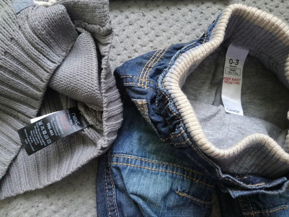 Zestaw spodnie, sweter 0/3-3/6M