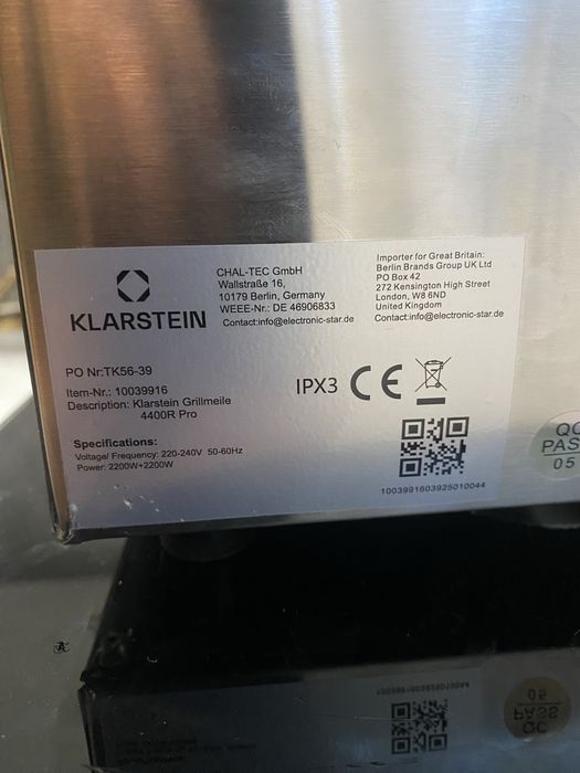 Поверхня для смаження з Німеччини Klarstein Grillmeile 73x42 10039916