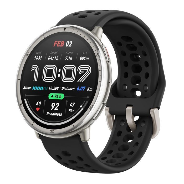 smartwatch amazfit active 2 1,32" mikrofon 270 mah  5.0 czarny