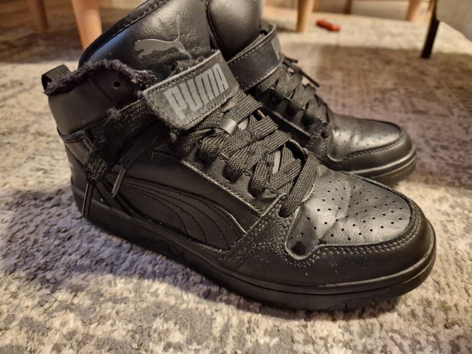 Wysokie buty puma czarne na rzep 38