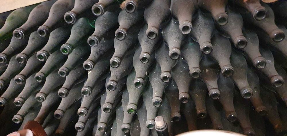 Máquina de engarrafamento + Lote de 600 garrafas de vidro