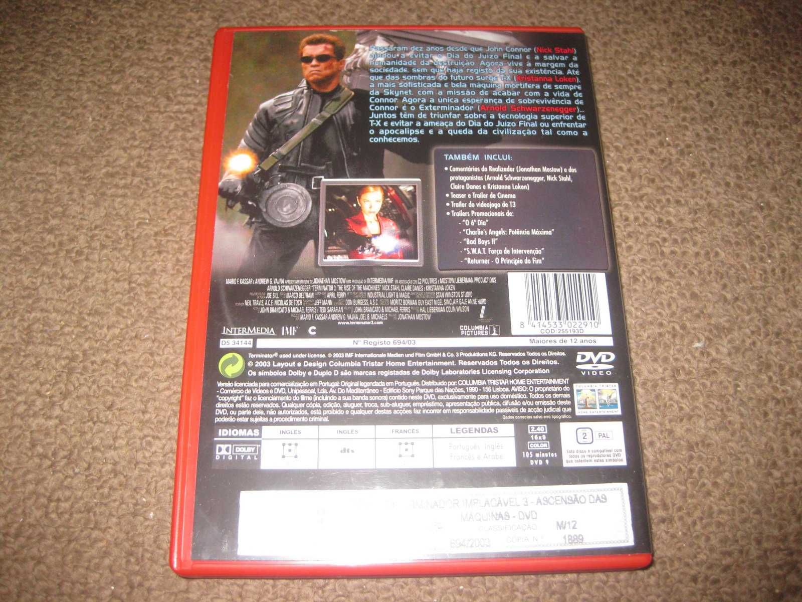DVD "Exterminador Implacável 3- Ascensão das Máquinas"