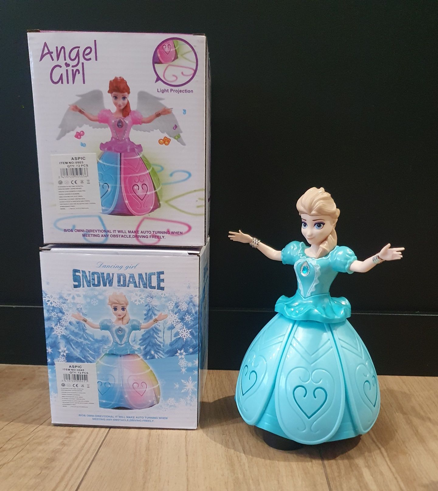 Interaktywna tańczącą grająca lampka projektor Elsa Frozen Kraina Lodu