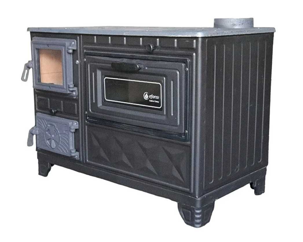 Дров'яна піч-кухня Eforisi EFS-12 з варочною поверхнею та духовкою 8kw