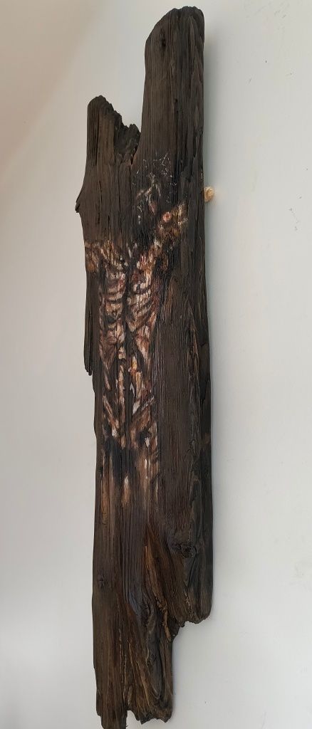 Ikona Jezus Chrystus Pasja stare drewo
