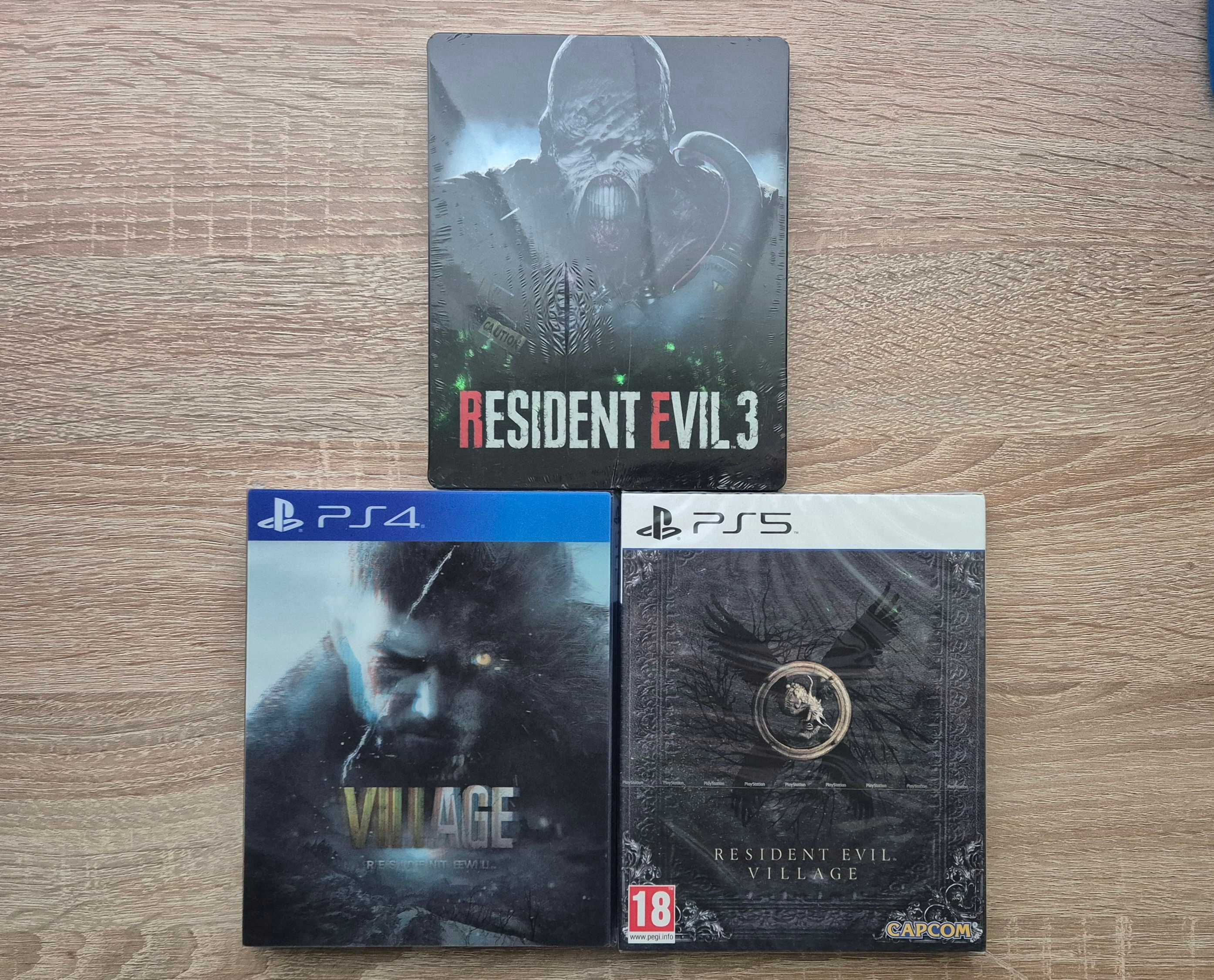 PS4/PS5 Resident Evil 3 Village Lenticular Steelbook (новий, переклад)