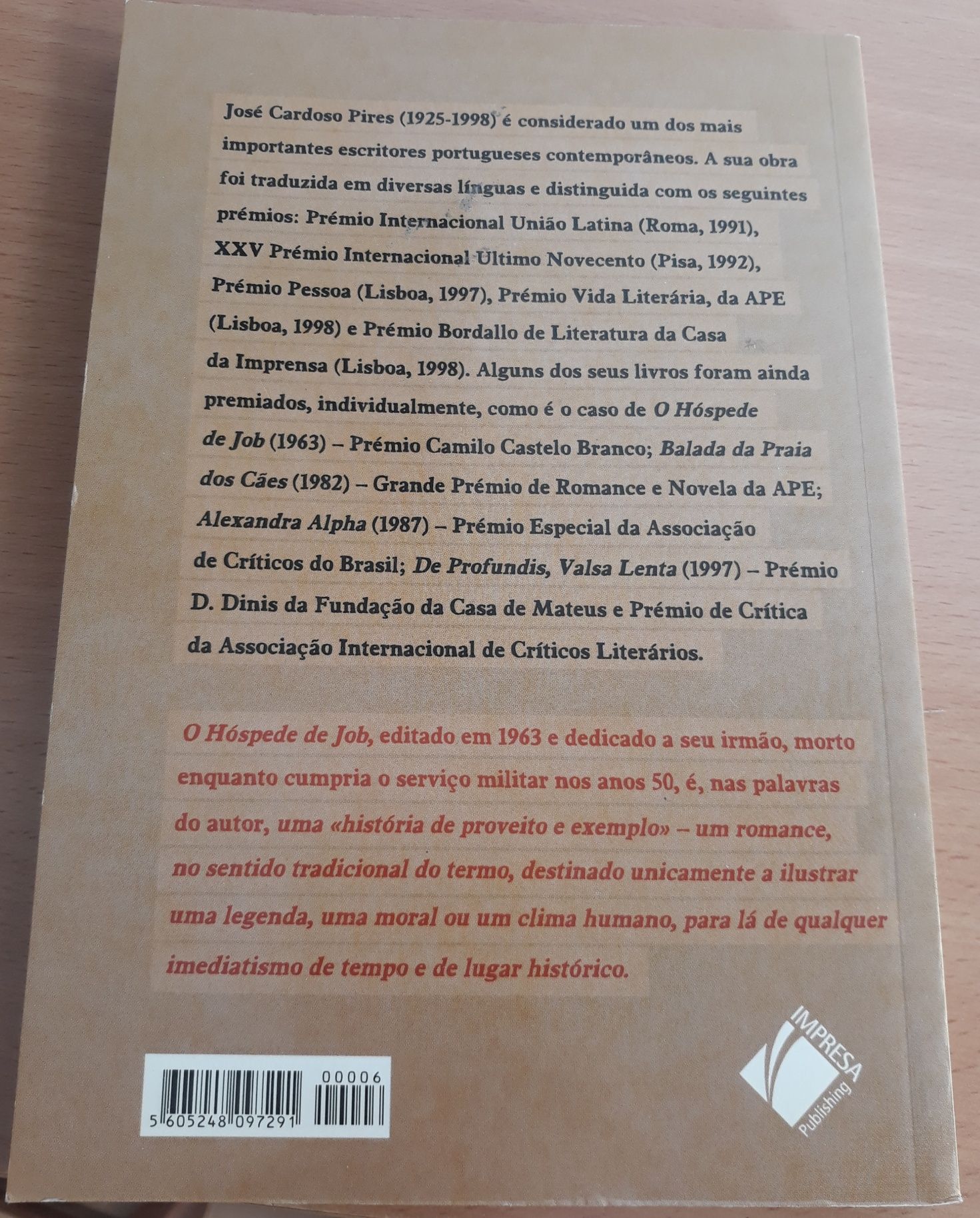 O Hóspede de Job de José Cardoso Pires