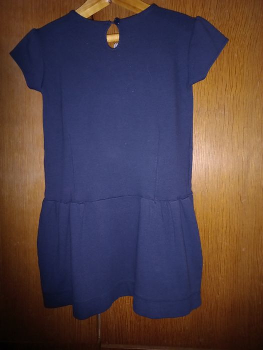 Платье нарядное тёмно-синего цвета Zara Kids, на 7-8 лет, 128 см