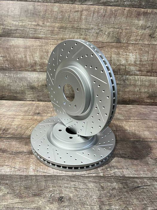 гальмівні диски R1 Concepts Carbon Geomet + колодки кераміка PowerStop