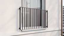 Aluminiowa balustrada Balkon francuski BF03ALU od 100 cm Cała Polska