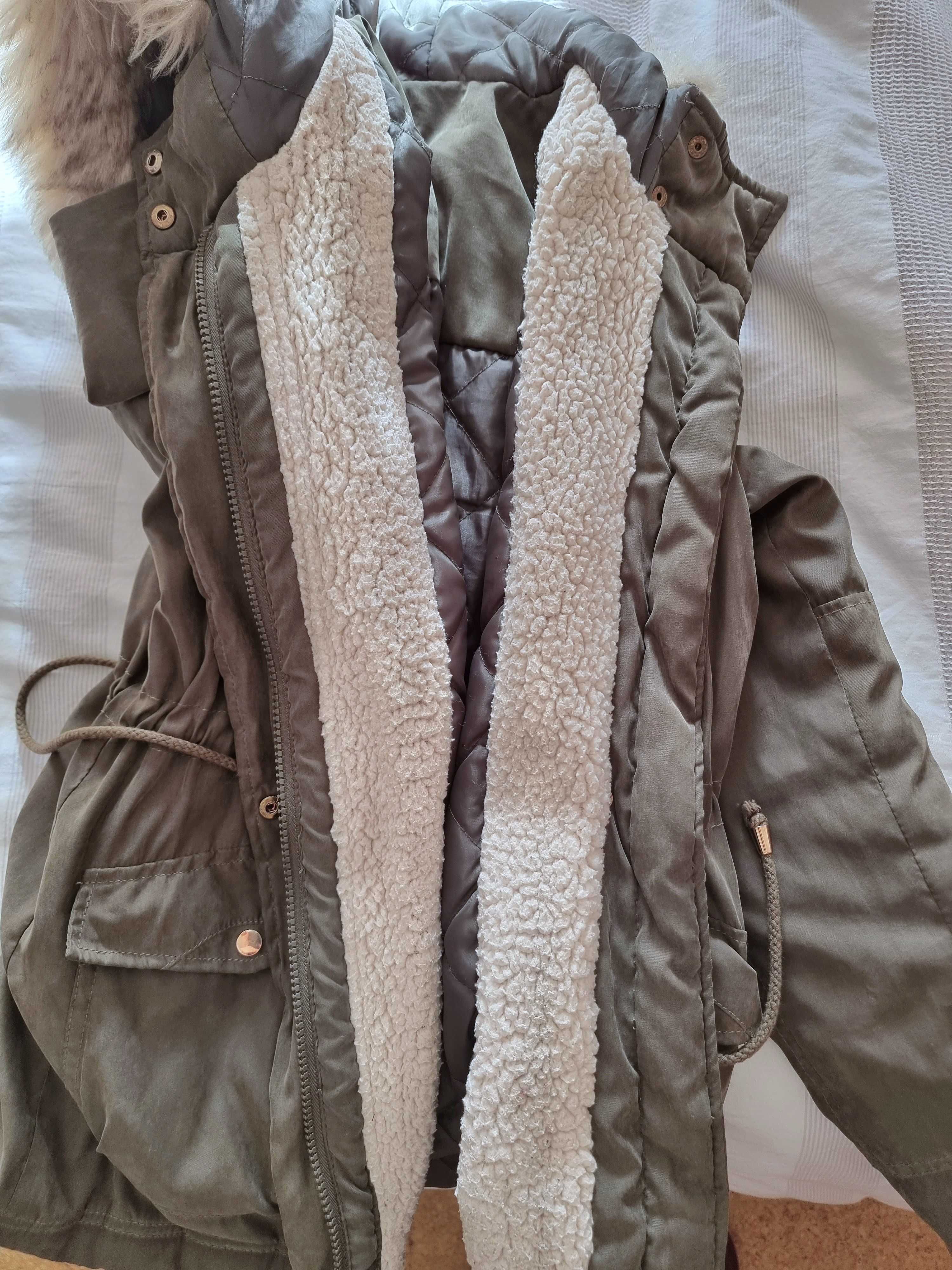 Blusão verde musgo/ verde caqui/ acizentado Primark, tamanho 36