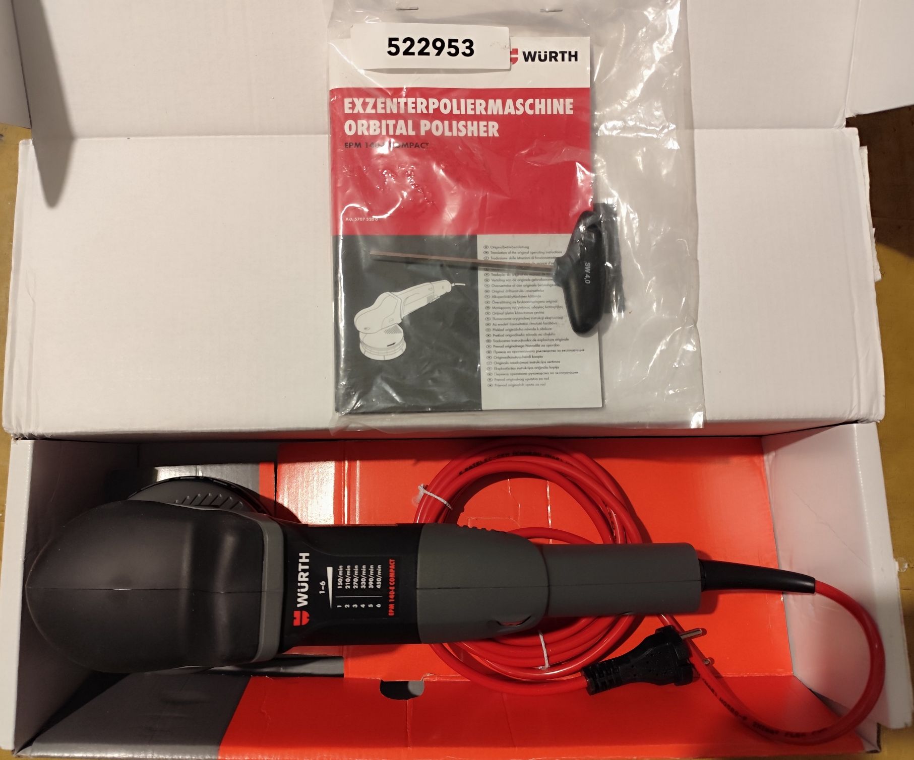 WURTH !!! Polerka EPM 140 E COMPACT ORBITALNA !!! Nowa  !!!