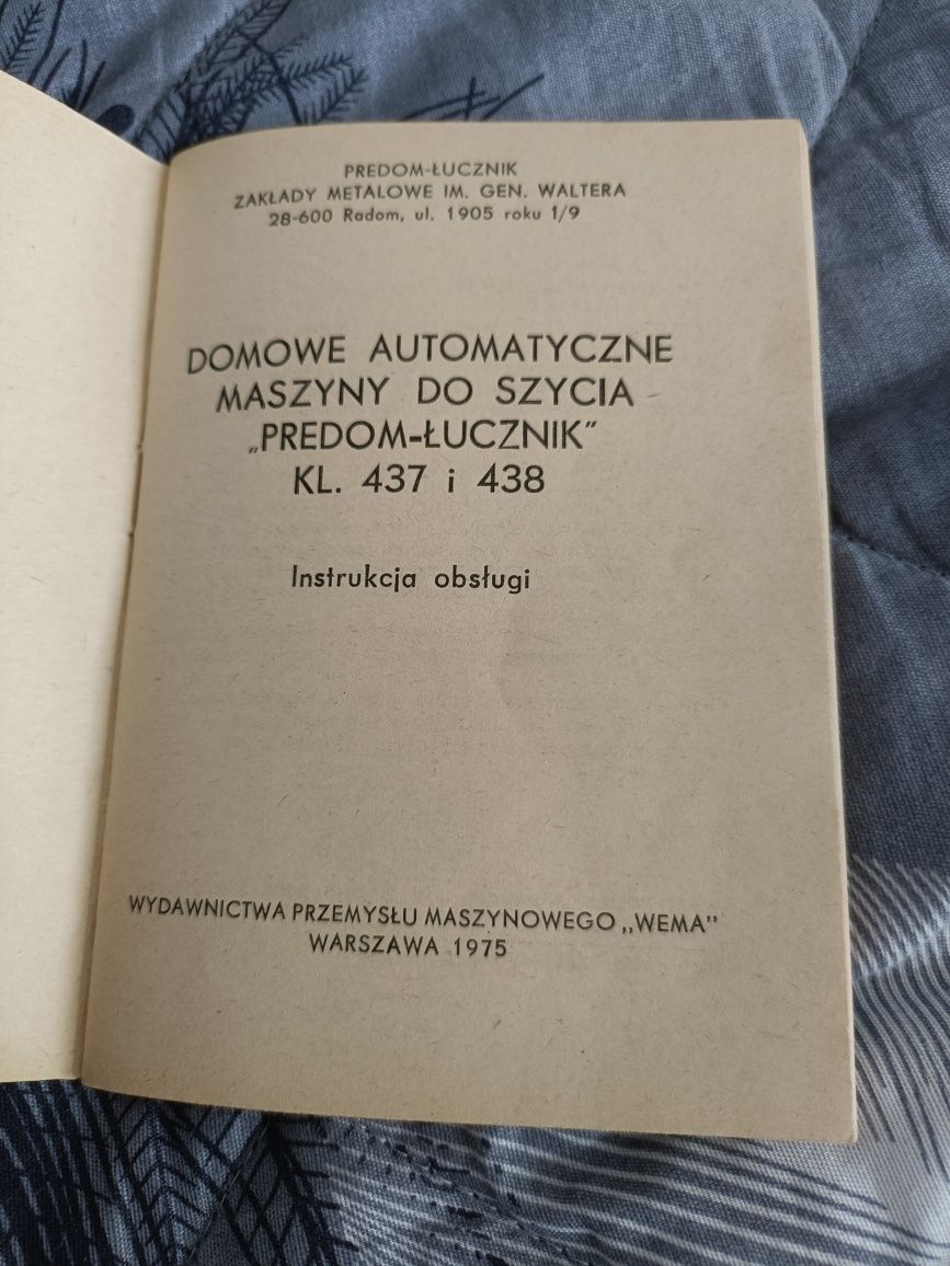 Instrukcja obsługi maszyny do szycia predom
