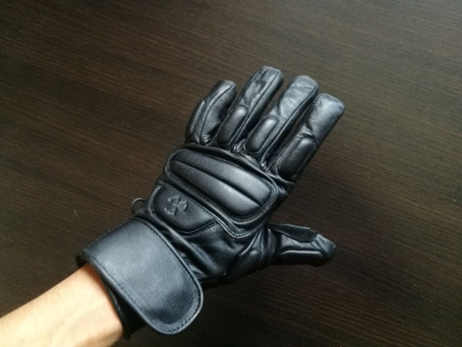 Skórzane rękawice z napisem "Stalker" - rozmiar XS