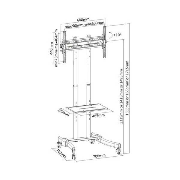 37"-70" Стійка для телевізора ITECHmount T1030T