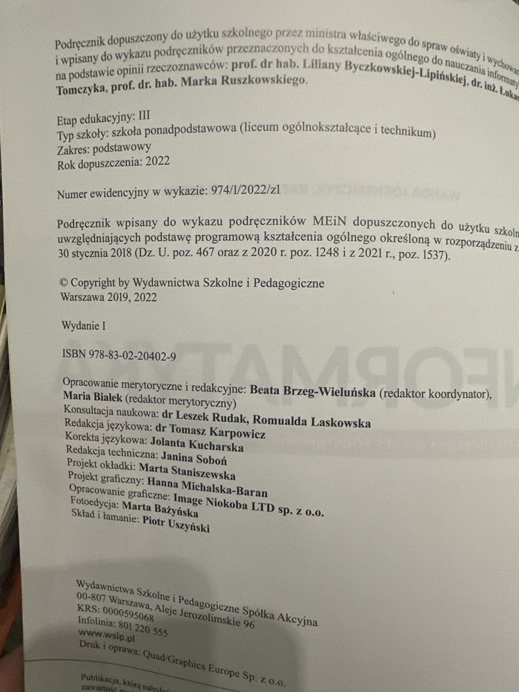 Sprzedam ksiażkę Informatyka 1