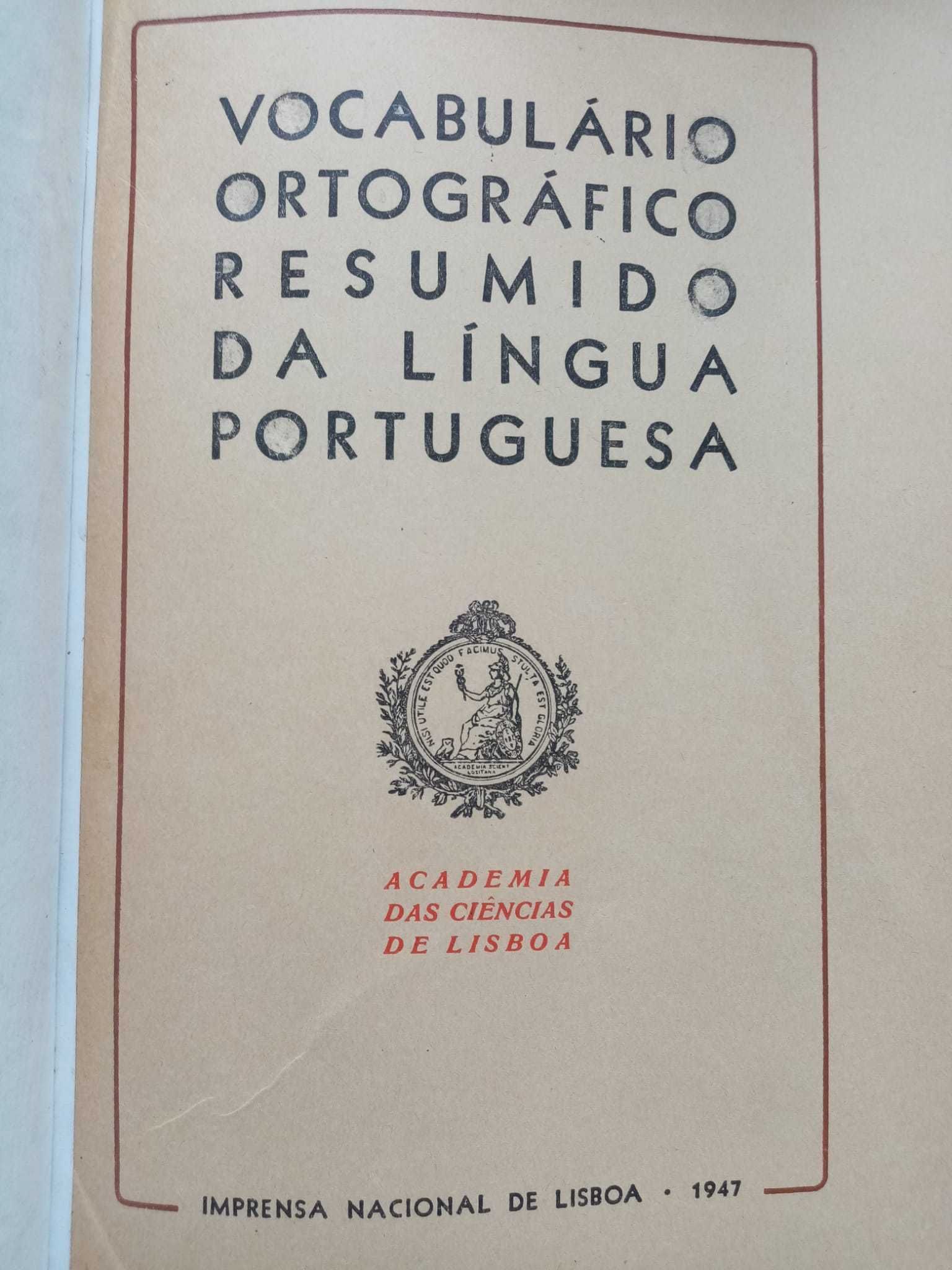 livro: “Vocabulário ortográfico resumido da língua portuguesa”