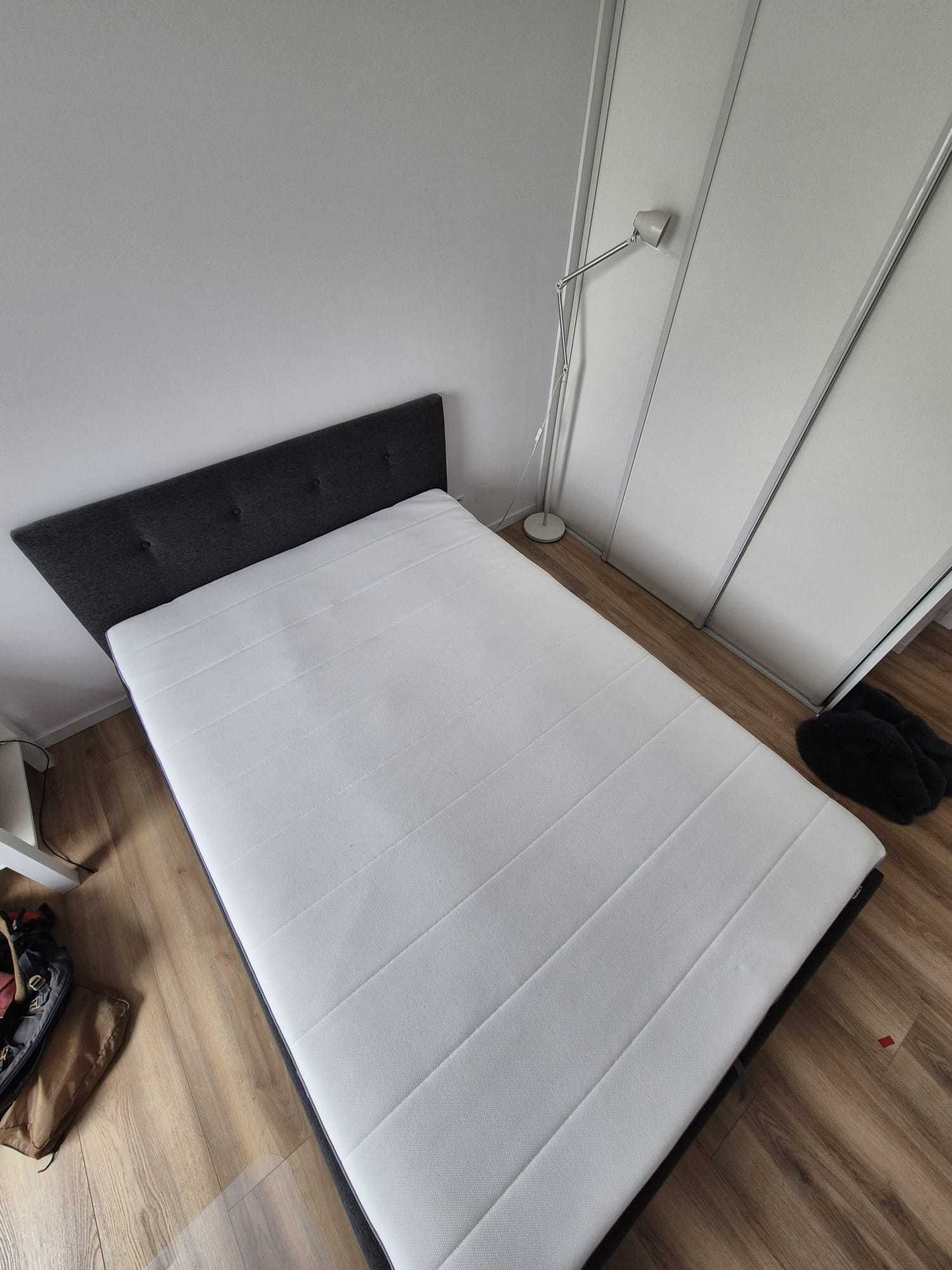 Ikea Bjorbekk Łóżko z pojemnikiem  + materac VESTERÖY - stan jak nowe!