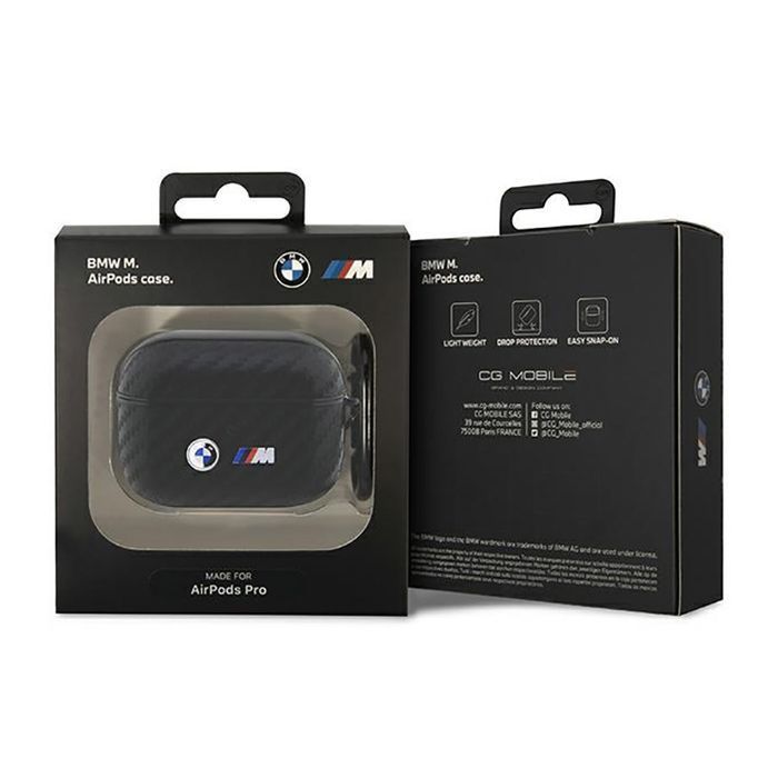 Bmw Carbon Double Metal Logo - Etui Airpods Pro (Czarny)