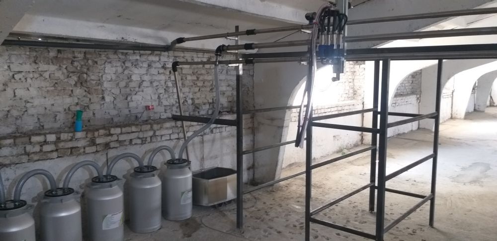 Доїльна установка на 6 корів, доїльний зал,доильная установка Меласти