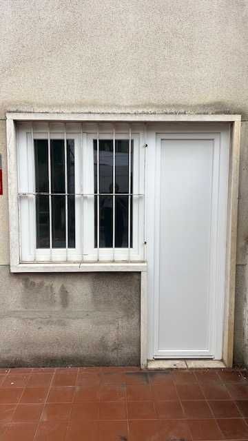 JANELAS e PORTA PVC BRANCO - MUITO BOM ESTADO