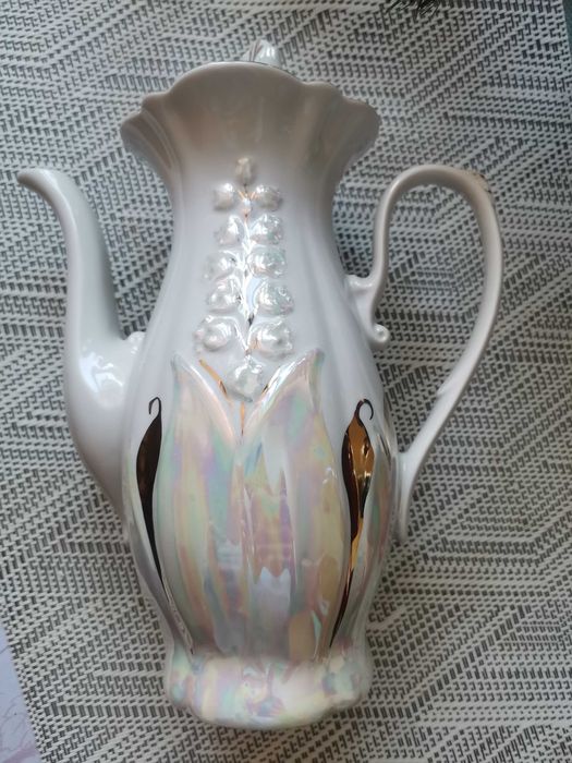 Кофейный набор ландыш, фарфор, ссср