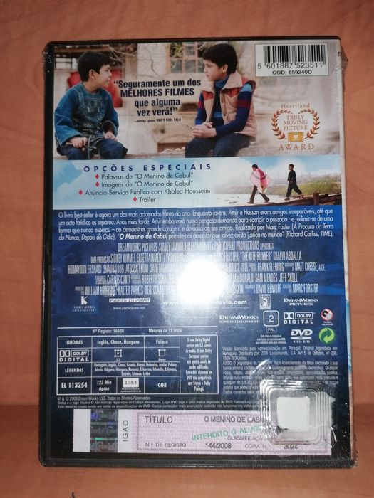 NOVO e SELADO DVD - " O Menino de Cabul "