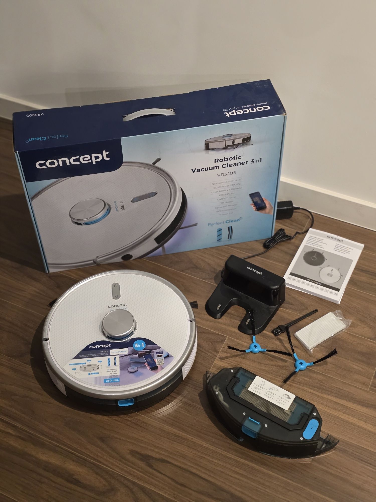 Robot sprzątający Concept VR3205 biały 3w1 – Super okazja!