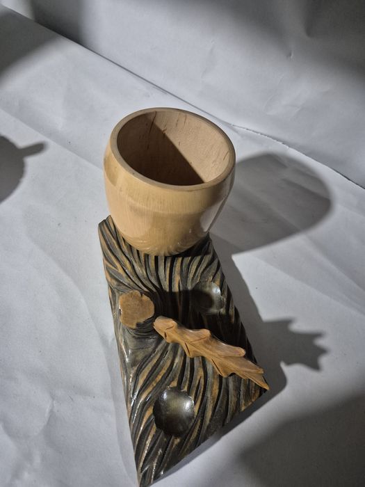 Stojak na fajki ,stojak na fajke żołądź ,antyk , antique pipe holder