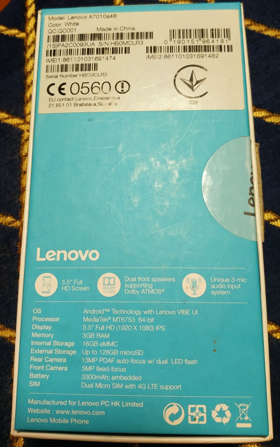 Lenovo A7010a48 3GB/16GB NFC Stereo Dolby Atmos