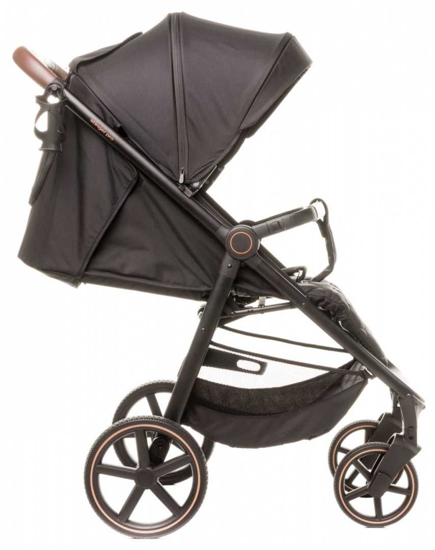 Spacerówka 4Baby Wózek spacerowy Stinger PRO Black obciążenie do 22kg