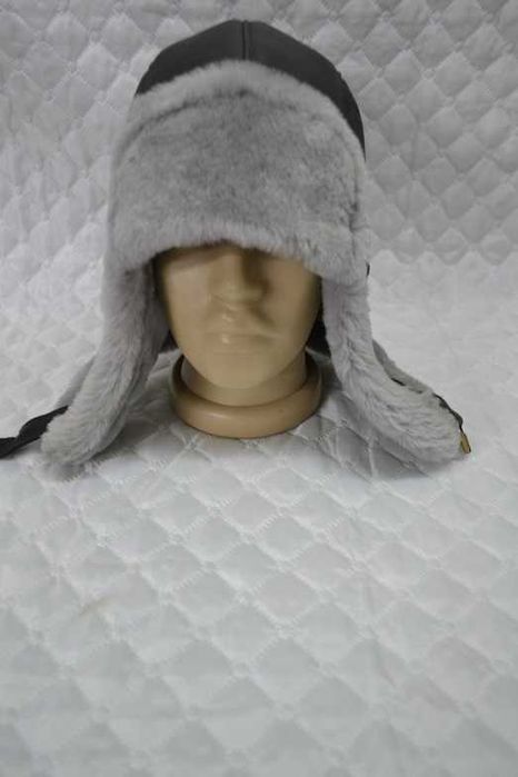 Czapka Zimowa-Pilotka ,Uszatka -Skóra Owcza Naturalna