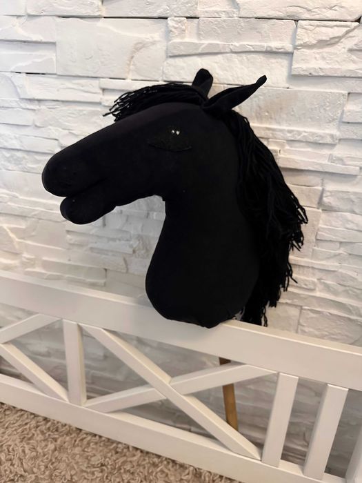 Koń Hobby Horse czarny biały  Koń na kiju Prezent na Mikołaja wysyłka