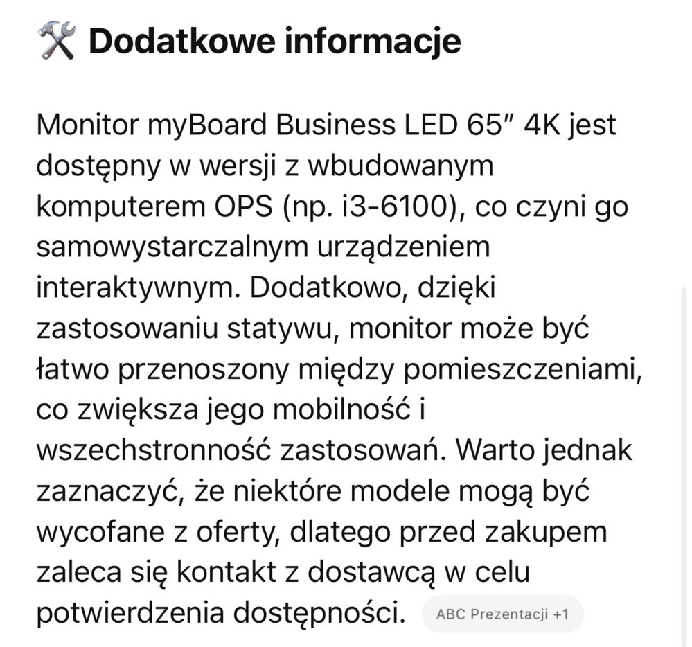 Monitor interaktywny myBoard Business LED 65”